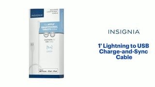 Insignia - 1' Lightning to USB Cable Features video 0 minutes 45 seconds