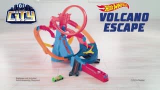 Best Buy Hot Wheels Volcano Escape Motorized Track Set Orange Blue FTD61