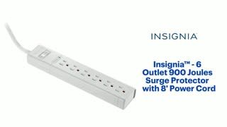 Insignia - 6 Outlet 900 Joules Surge Protector with 8' Power Cord Features video 1 minutes 15 seconds