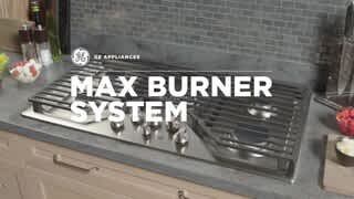 Gas Cooktop - MAX burner system video 0 minutes 25 seconds