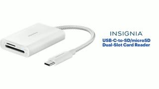 Insignia™ USB-C-to-SD/microSD Dual-Slot Card Reader Features video 1 minutes 40 seconds
