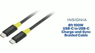 Insignia - 8' 240W USB-C to USB-C Charge & Sync Braided Cable Features video 1 minutes 29 seconds