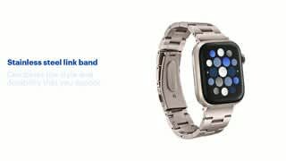 Insignia - Stainless Steel Link Band for Apple Watch Features video 1 minutes 31 seconds