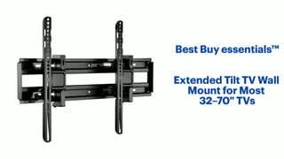 Best Buy essentials - Extended Tilt TV Wall Mount for Most 3270 TVs Features video 1 minutes 38 seconds