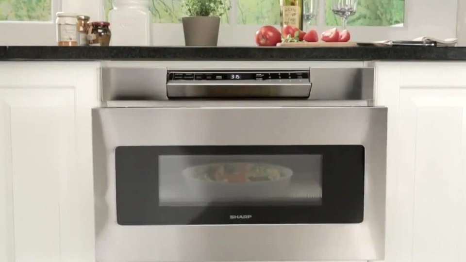 Microwave Oven Easy Touch Automatic Drawer System video 0 minutes 18 seconds