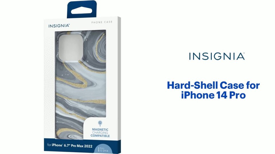 Insignia - Hard-Shell Case for iPhone 14 Pro Features video 1 minutes 15 seconds