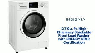Insignia - 2.7 Cu. Ft. High Efficiency Stackable Front Load Washer with enERGY STAR Certification Features video 2 minutes 09 seconds