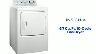 Insignia - 6.7 Cu. Ft. Gas Dryer Features video 0 minutes 57 seconds