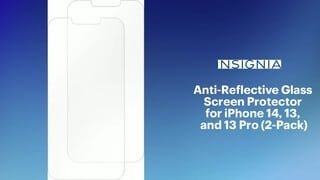 Insignia - Anti-Reflective Glass Screen Protector for iPhone 14, 13, and 13 Pro (2-Pack) Features video 1 minutes 32 seconds
