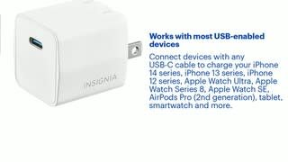 20W USB-C Fast Charger Kit for iPhone 14/13/12/11/X/8 series, iPhone SE Features video 1 minutes 35 seconds