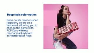Logitech POP Keys Wireless Mechanical Tactile Switch Keyboard with Customizable Emoji Keys Features video 1 minutes 41 seconds