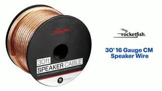 Rocketfish - 30' 16 Gauge CM Speaker Wire Features video 0 minutes 44 seconds