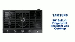 Samsung - 36 Built-In Fingerprint Resistant Gas Cooktop Features video 0 minutes 31 seconds
