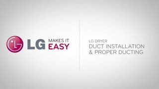 LG Dryer - Proper Venting and Installation video 0 minutes 54 seconds