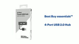 Best Buy essentials - 4-Port USB 2.0 Hub Features video 0 minutes 52 seconds