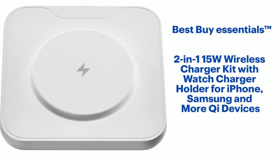 2-in-1 15W Wireless Charger Kit with Watch Charger Features video 1 minutes 39 seconds