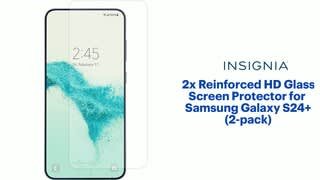 Insignia™ 2x Reinforced HD Glass Screen Protector for Samsung Galaxy S24+ (2-pack) Features video 1 minutes 48 seconds