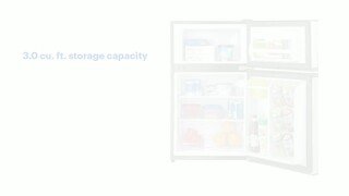 Insignia - 3.0 Cu. Ft. Mini Fridge with Top Freezer Features video 1 minutes 30 seconds