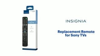 Insignia - Replacement Remote for Sony TVs Features video 0 minutes 31 seconds