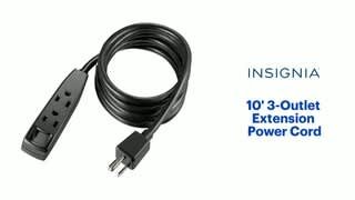 Insignia - 3-Outlet Extension Power Cord Features video 0 minutes 44 seconds