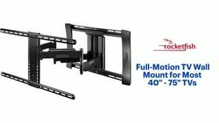 Full-Motion store TV Wall Mnt Most 40-75 Black