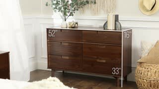 Walker Edison - 6 Drawer Wood Dresser - Overview video 0 minutes 26 seconds