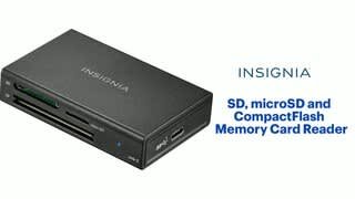 Insignia - SD, microSD and CompactFlash Memory Card Reader Features video 1 minutes 39 seconds