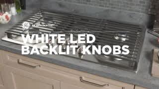 Gas Cooktop - White LED backlit heavy-duty knobs video 0 minutes 22 seconds