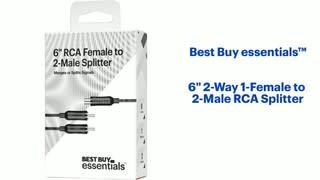 Best Buy essentials - 6 2-Way 1-Female to 2-Male RCA Splitter - Black Features video 0 minutes 56 seconds
