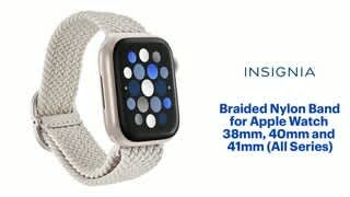 Insignia - Braided Nylon Band for Apple Watch 38mm, 40mm and 41mm (All Series) Features video 0 minutes 48 seconds