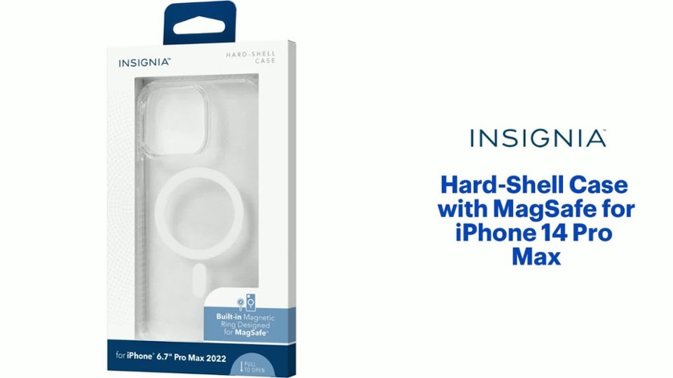 Insignia - Hard-Shell Case with MagSafe for iPhone 14 Pro Max Features video 1 minutes 24 seconds