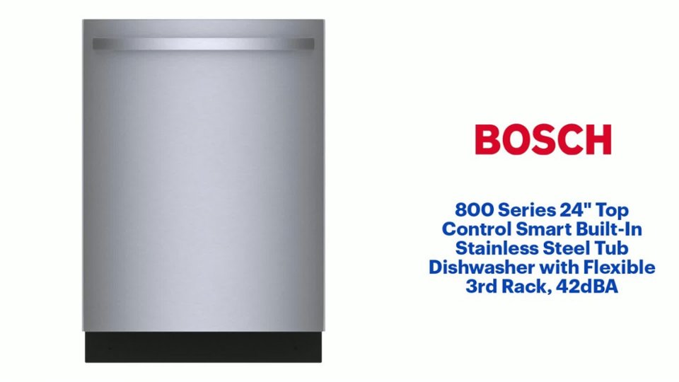 Bosch 800 Series 24 Dishwasher Product Features video 1 minutes 58 seconds