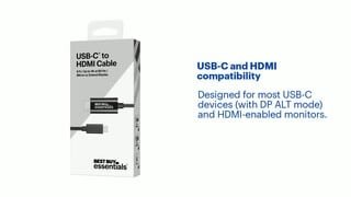 Best Buy essentials - 6' USB-C to HDMI Cable Features video 0 minutes 45 seconds