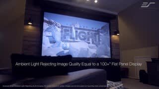 Elite Screens with Ambient Light Rejecting Material video 0 minutes 36 seconds