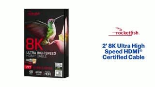 Rocketfish - 2' 8K Ultra High Speed HDMI Features video 0 minutes 40 seconds