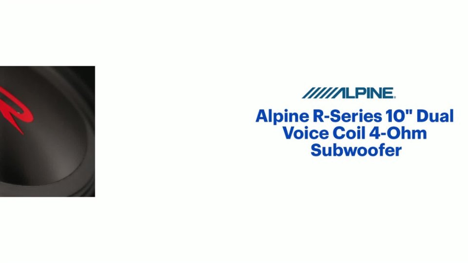 Alpine R-Series 10" Dual Voice Coil 4-Ohm Subwoofer Features video 1 minutes 17 seconds