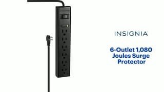 Insignia - 6-Outlet 1,080 Joules Surge Protector Features video 1 minutes 06 seconds