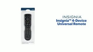 Insignia - 4-Device Universal Remote - Black video 0 minutes 51 seconds