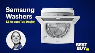 BBY Overview - Samsung Washers: EZ Access Tub Design video 0 minutes 31 seconds