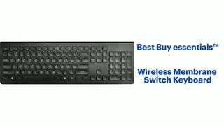 Best Buy essentials - Full-size Wireless Membrane Switch Keyboard Features video 1 minutes 12 seconds