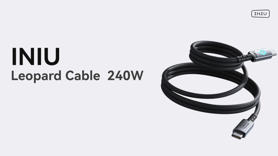 INIU Leopard Cable 240W Demo video 0 minutes 22 seconds