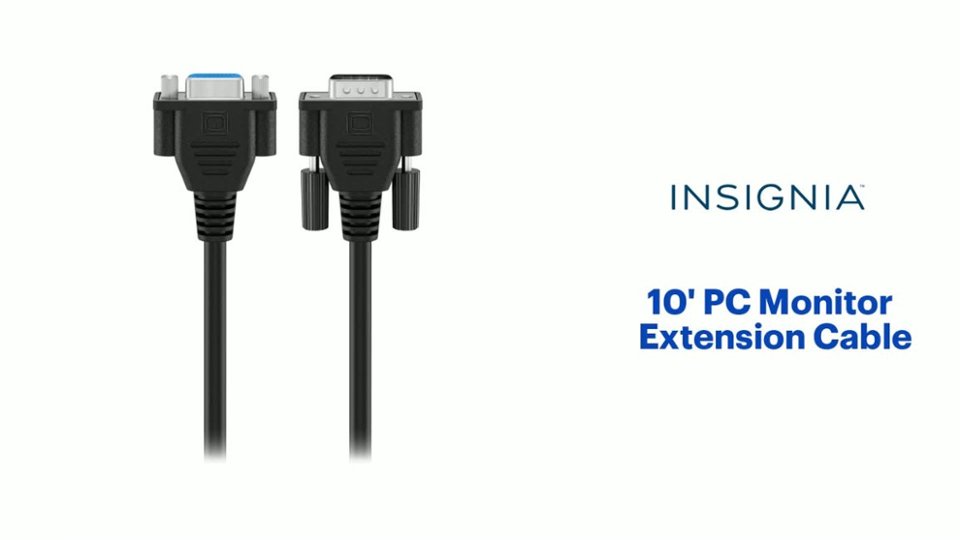 10' PC Monitor Extension Cable Features Video video 0 minutes 59 seconds