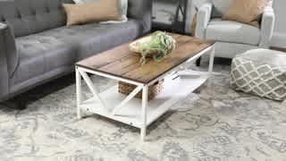 Walker Edison - Distressed Coffee Table - Overview video 0 minutes 28 seconds