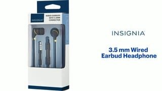Insignia - 3.5 mm Wired Earbud Headphone Features video 1 minutes 21 seconds