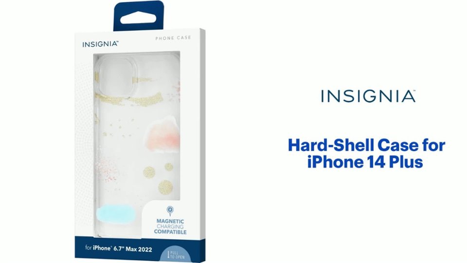 Insignia - Hard-Shell Case for iPhone 14 Plus Features video 1 minutes 14 seconds