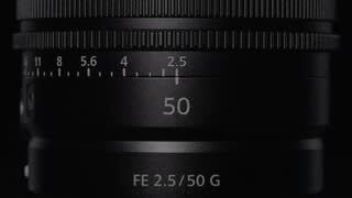 FE 50mm F2.5 G Full-frame Ultra-compact G Lens Product Feature Video video 3 minutes 35 seconds