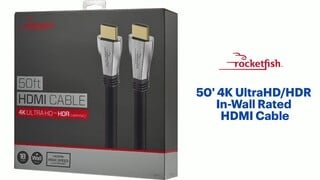 Rocketfish - 50' 4K UltraHD/HDR In-Wall Rated HDMI Cable Features video 1 minutes 17 seconds