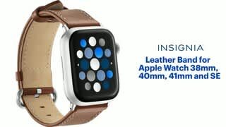 Insignia - Leather Band for Apple Watch 38mm, 40mm, 41mm and SE feature video 1 minutes 00 seconds