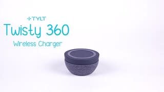 TYLT Twisty 360 Wireless Charging Pad video 0 minutes 32 seconds