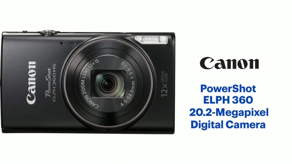 Canon - PowerShot ELPH 360 20.2-Megapixel Digital Camera Features video 1 minutes 37 seconds